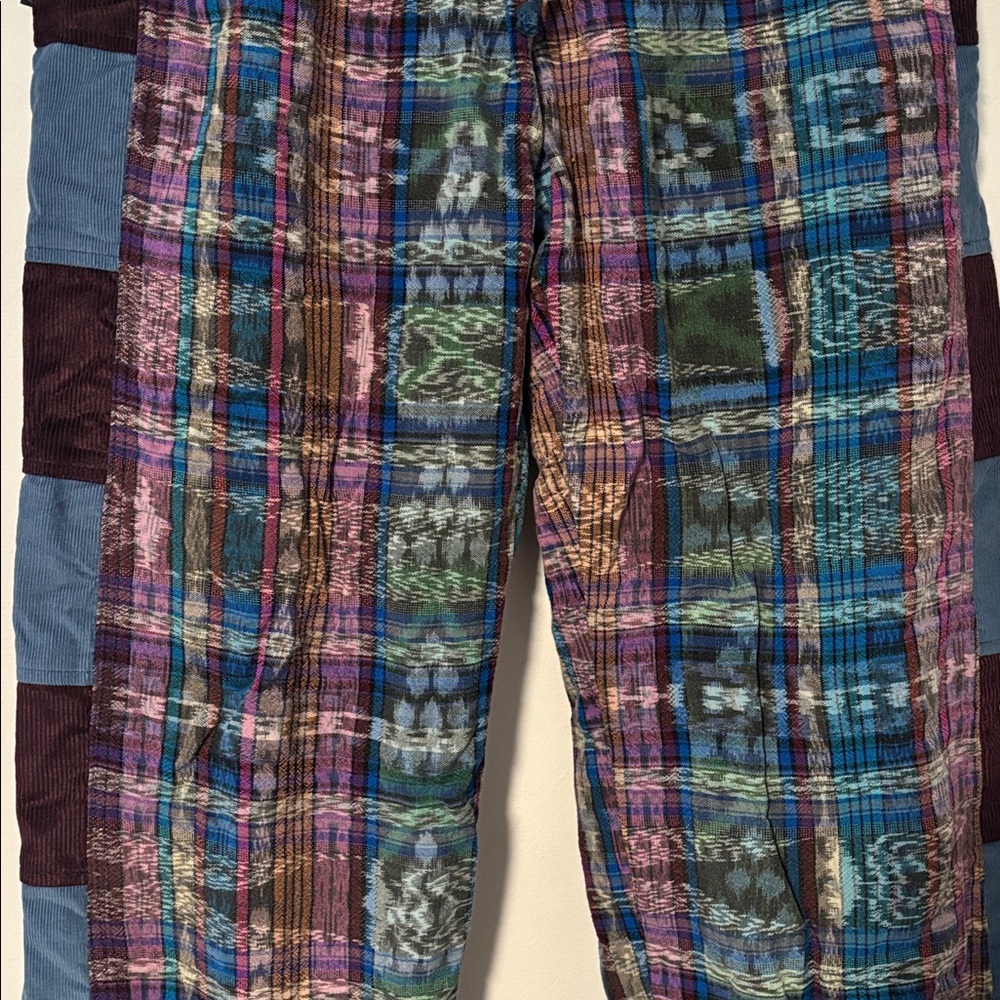 Ixchel Hippie Multicolor 100% cotton with fleece lining Men's Pants Sz M - Picture 2 of 8